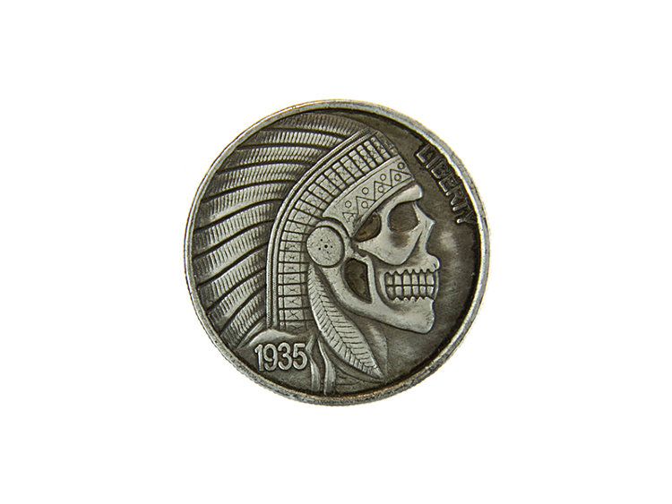 Hobo Nickel №3, монета 1 доллар США 1935 год, копия, 39 мм