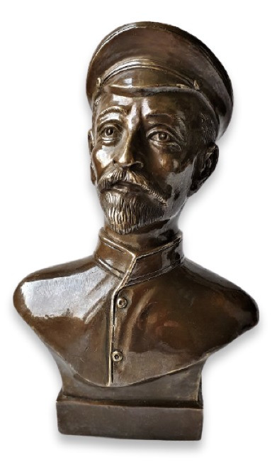 Бюст Дзержинского из бронзы, 17 см