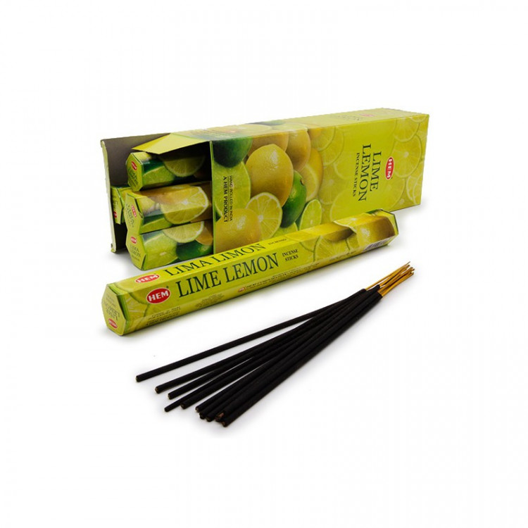 Благовоние НЕМ 6ти гранники "Лайм Лимон Lime Lemon", 20 шт/ уп